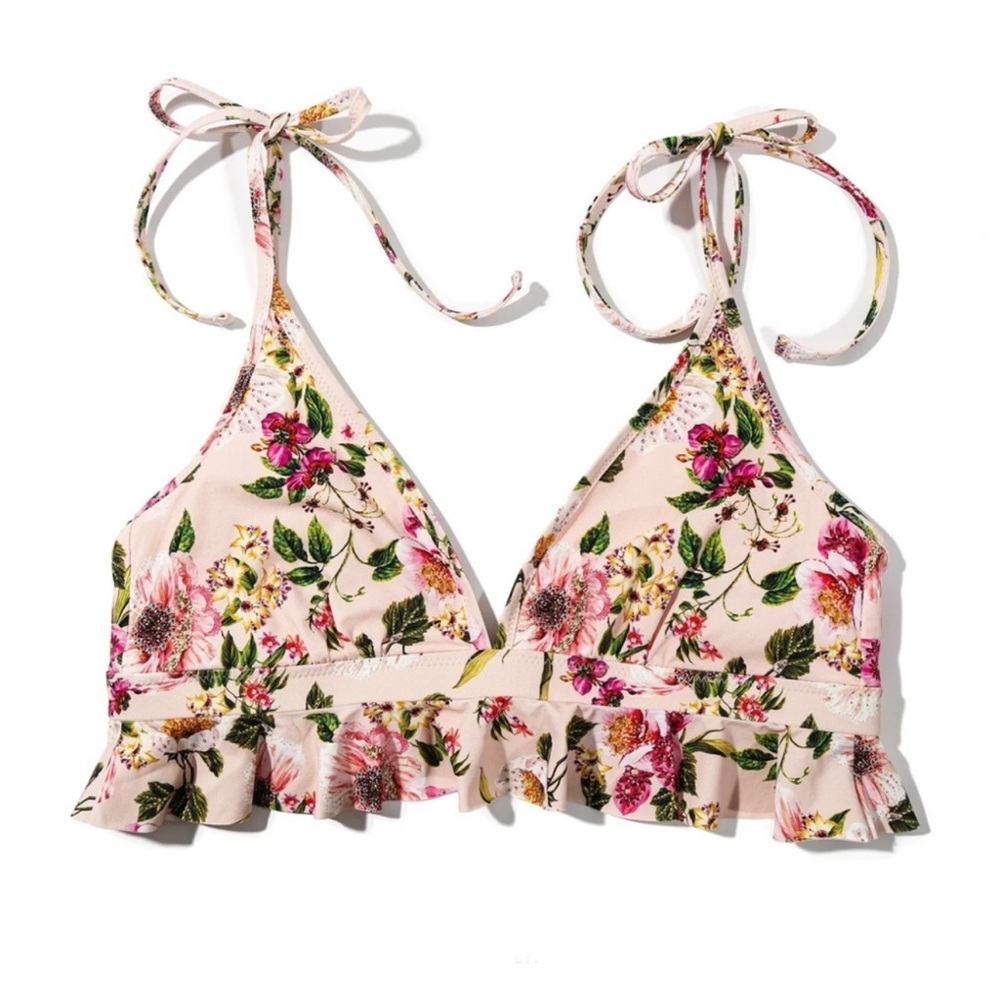 Hanky Panky Ruffle Triangle Bikini Top